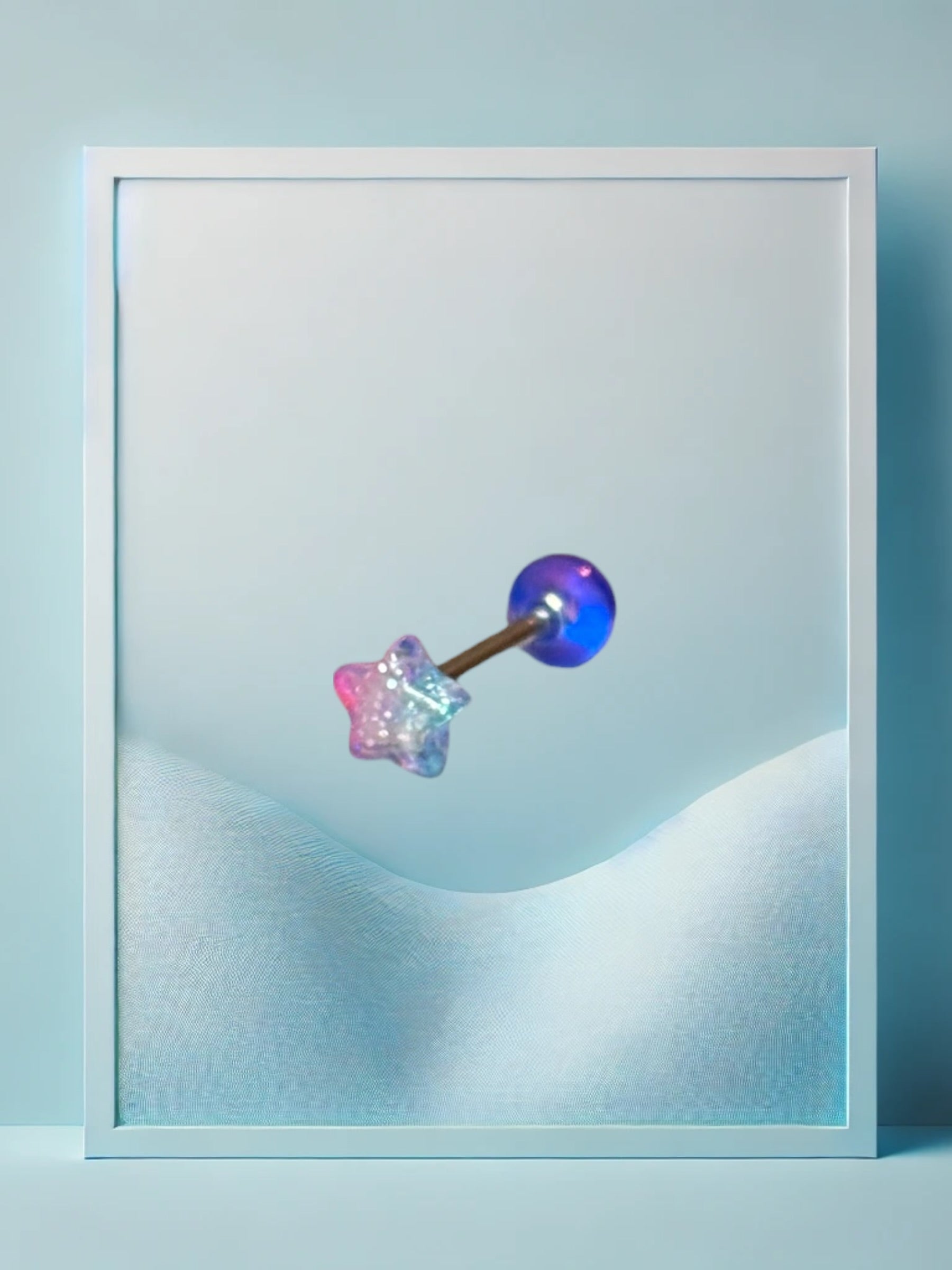 Blue Star Zungenpiercing - IcyBelly