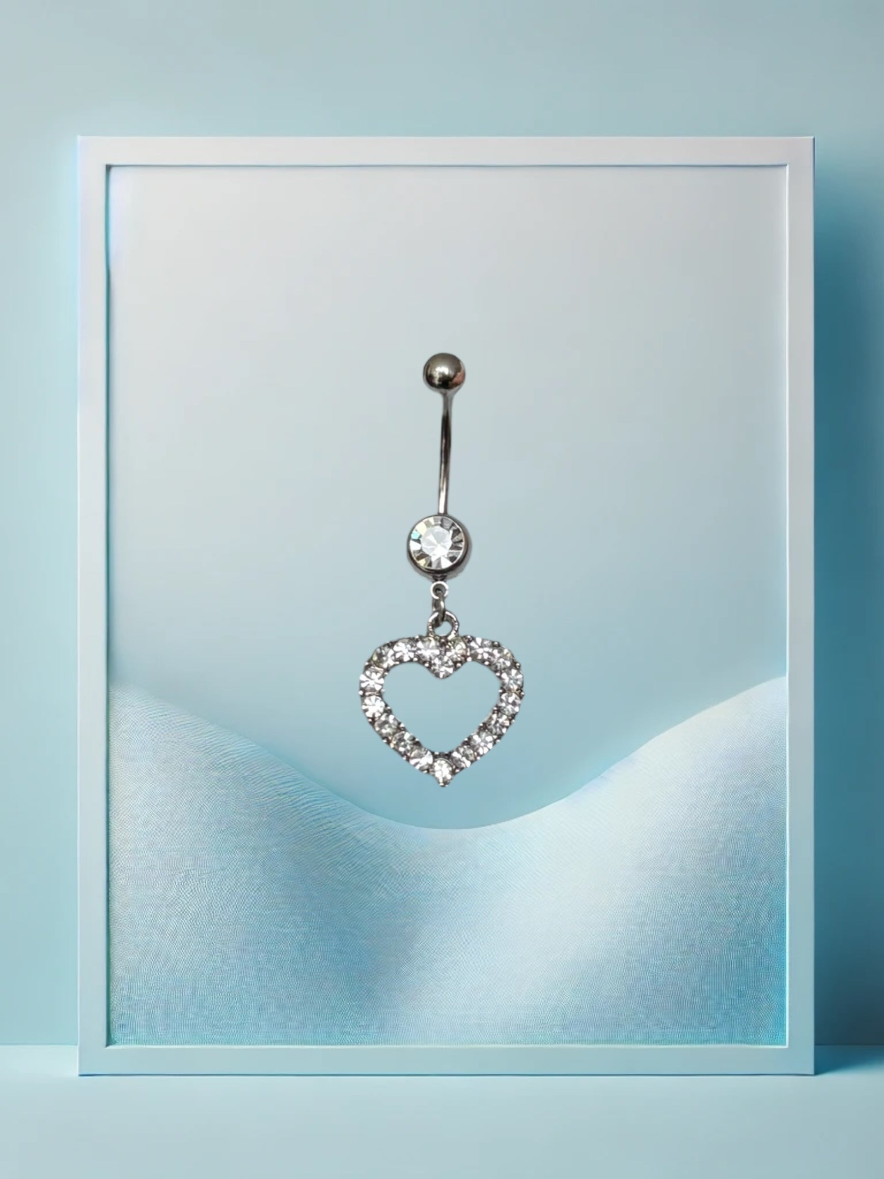 Icy Heart Bauchpiercing 14mm