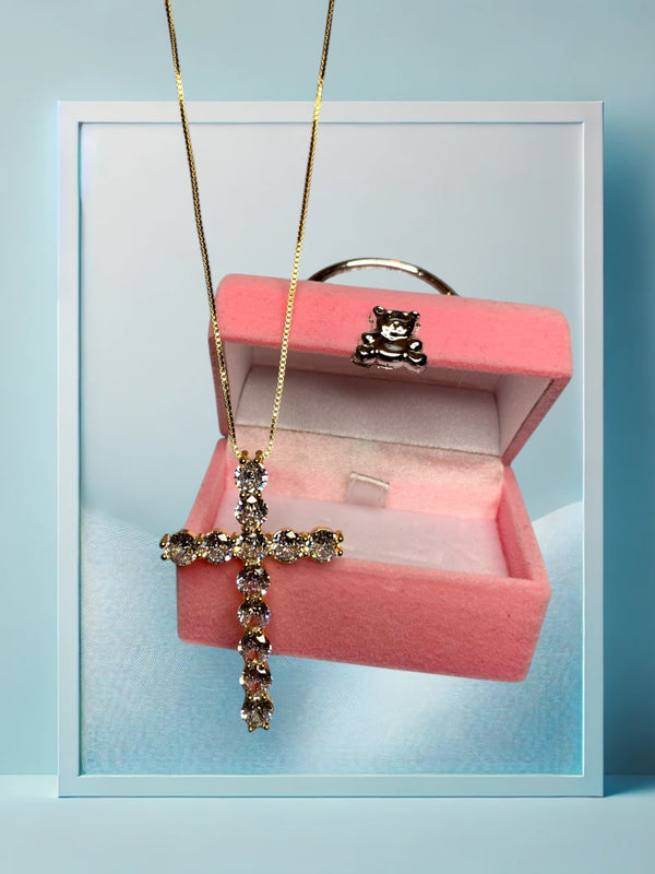 Diamond Cross Kette