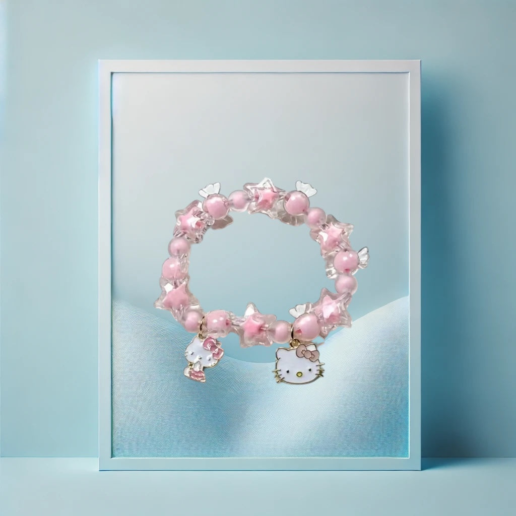 Pink Kitty Armband