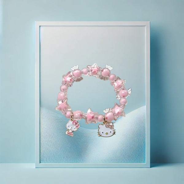 Pink Kitty Armband