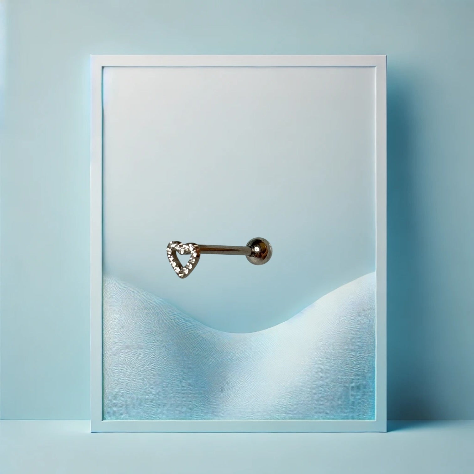 Tiny Heart Zungenpiercing Titan