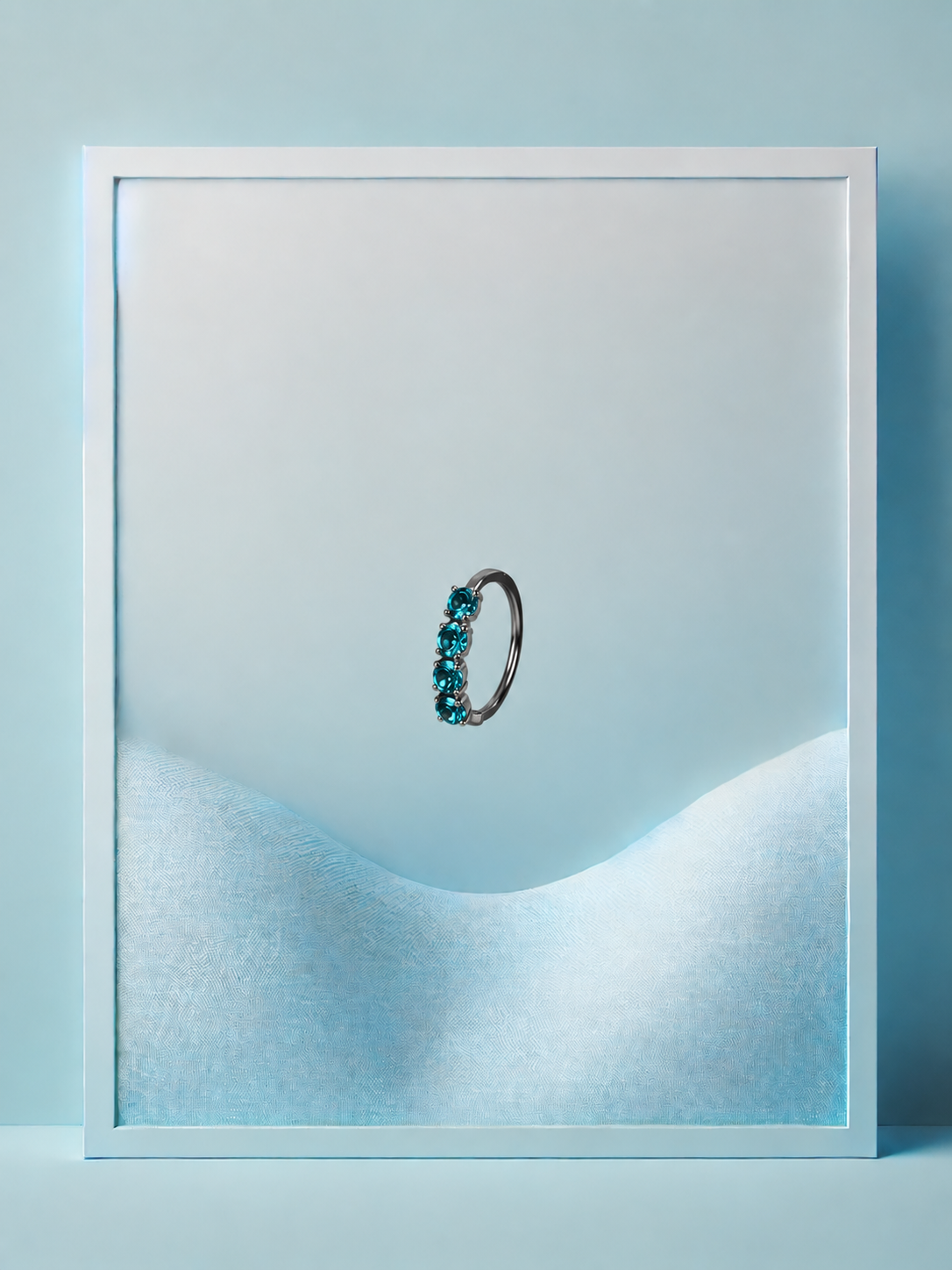 Babyblue Nasenpiercing
