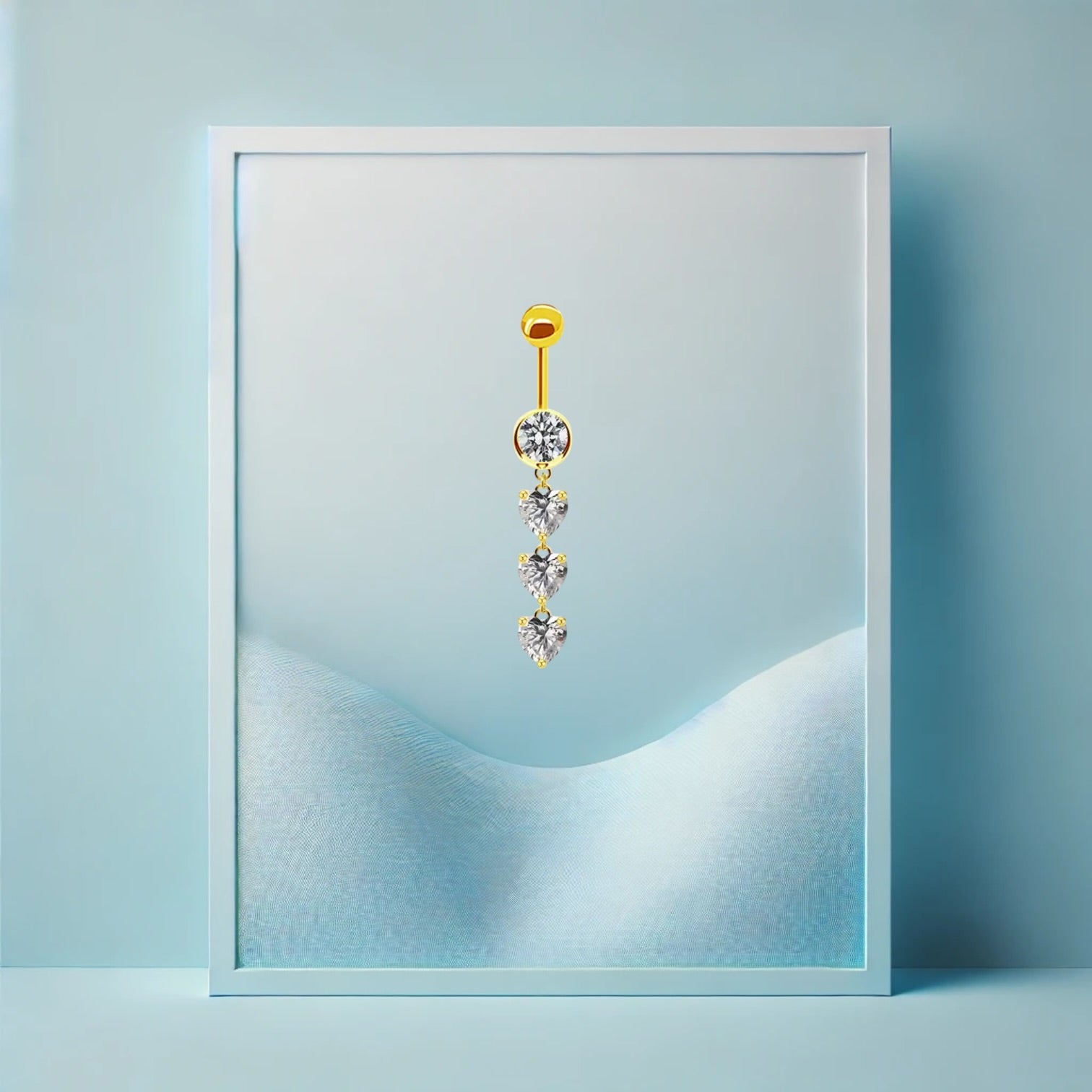 Triple Heart Bauchpiercing