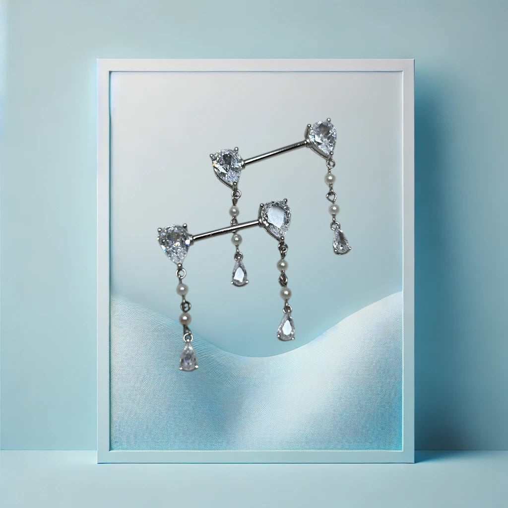 Frozen Teardrops Nippelpiercing S925