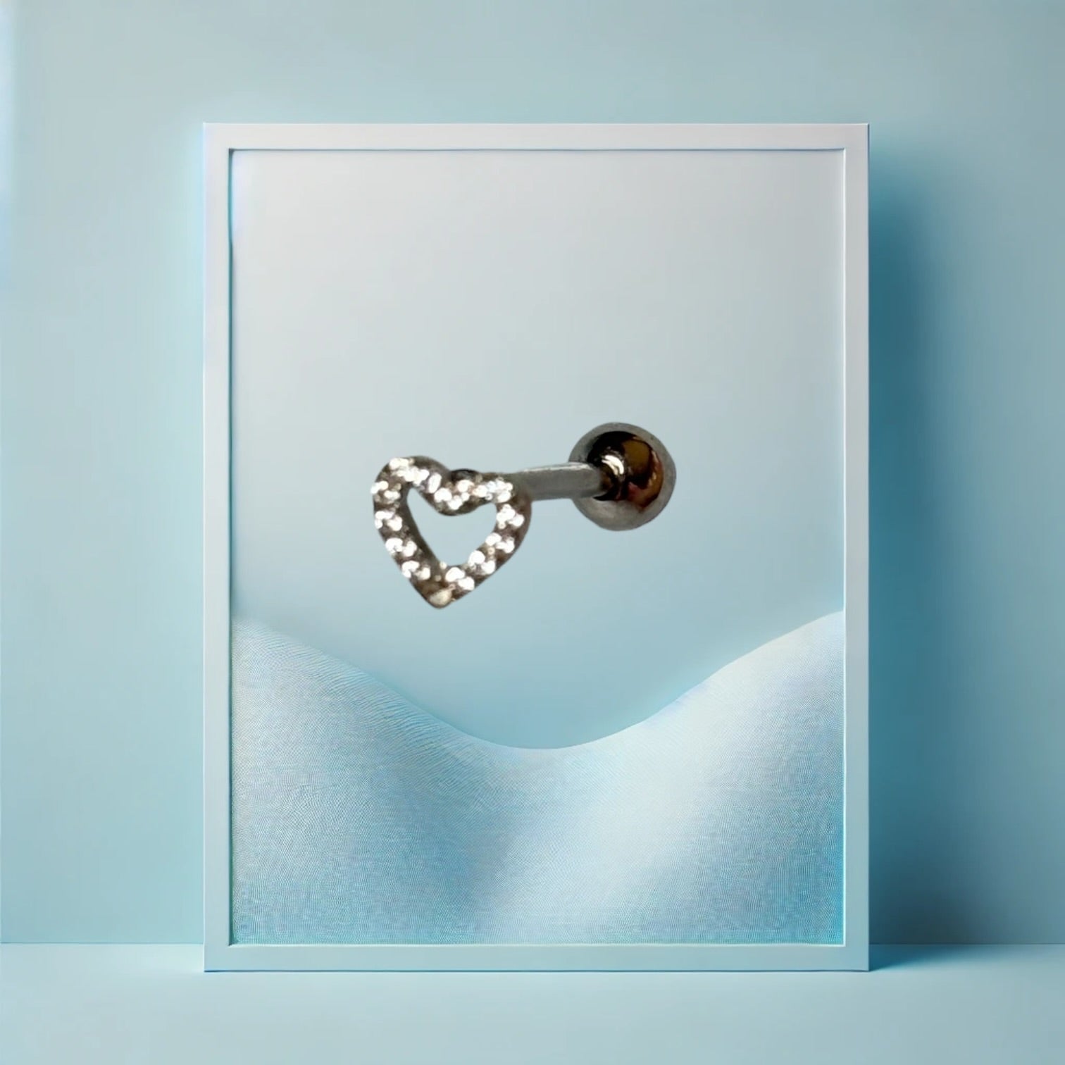Tiny Heart Zungenpiercing Titan