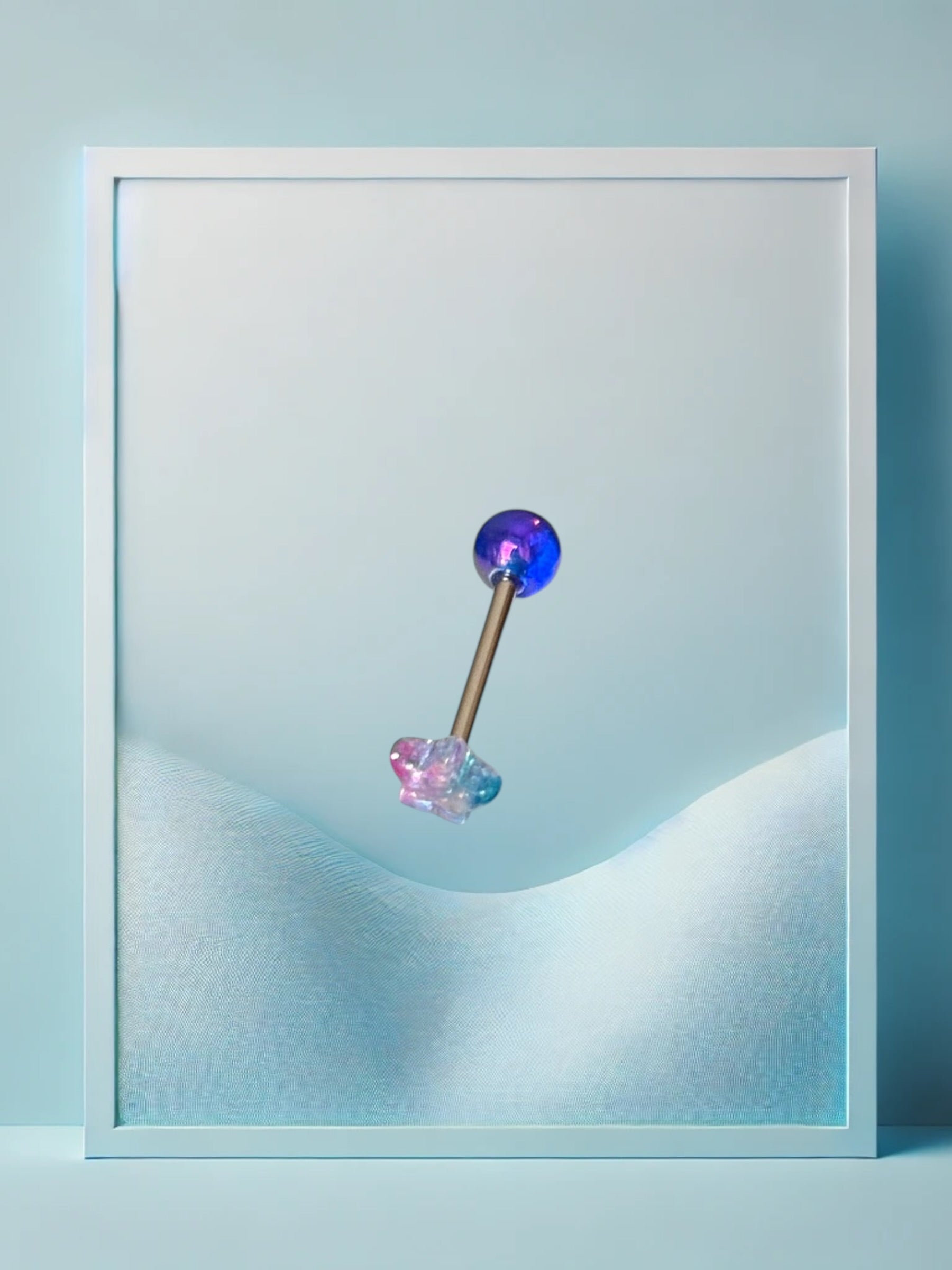 Blue Star Zungenpiercing - IcyBelly
