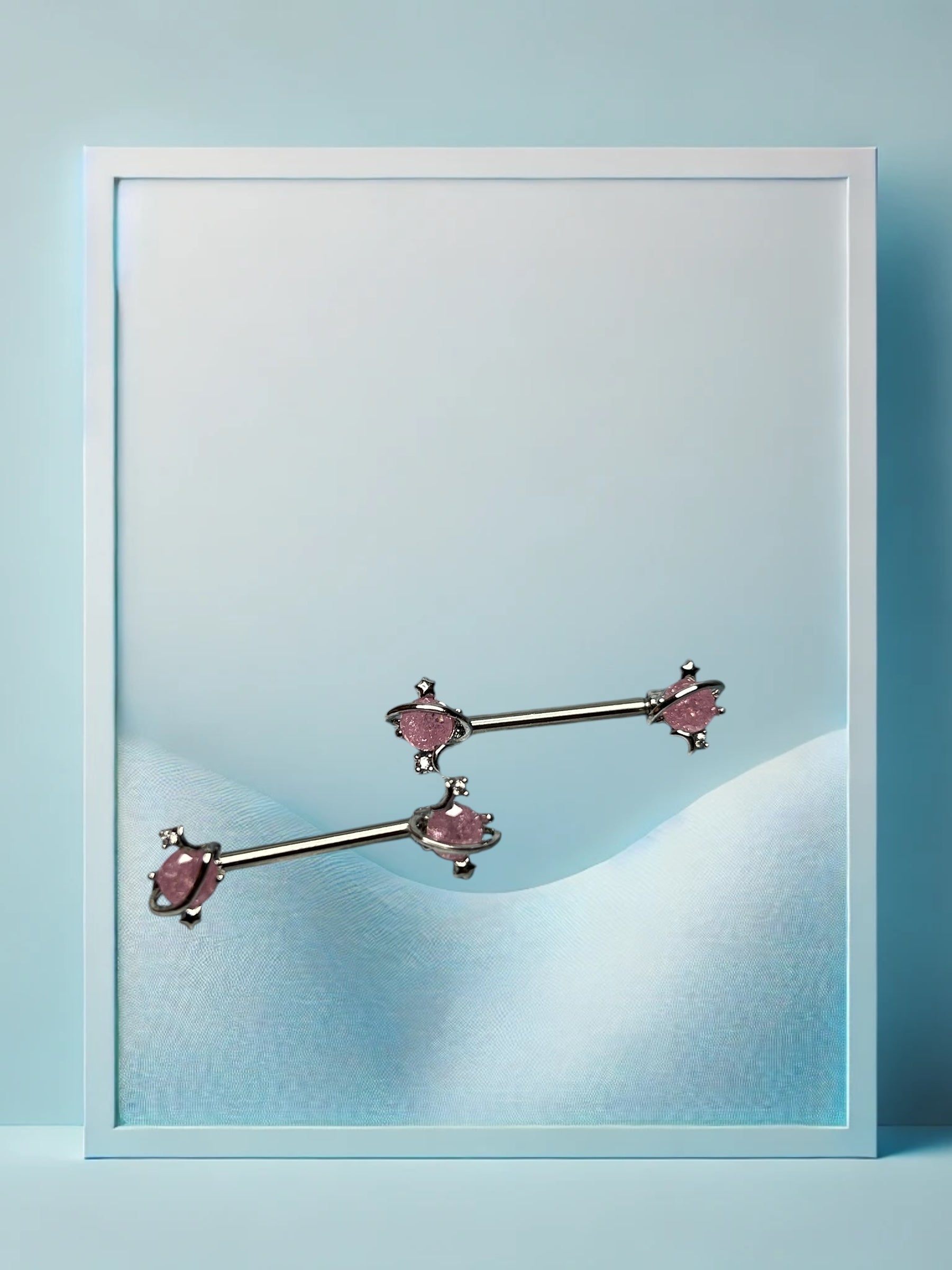 Pink Galaxy Nippelpiercing