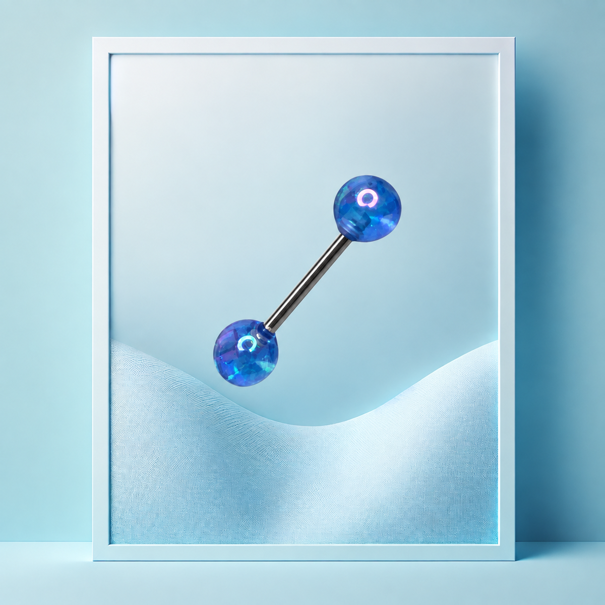 Blue Candy Zungenpiercing