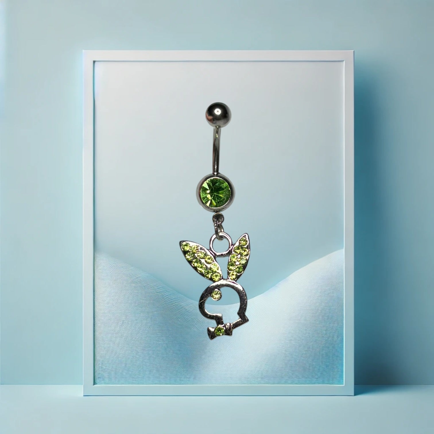 Baddy Bunny Bauchpiercing Grün