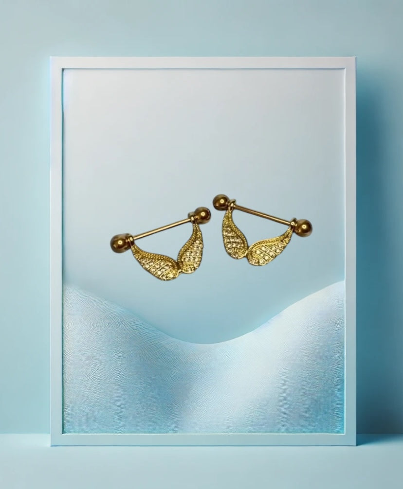 Be My Angel Nippelpiercing Gold - IcyBelly