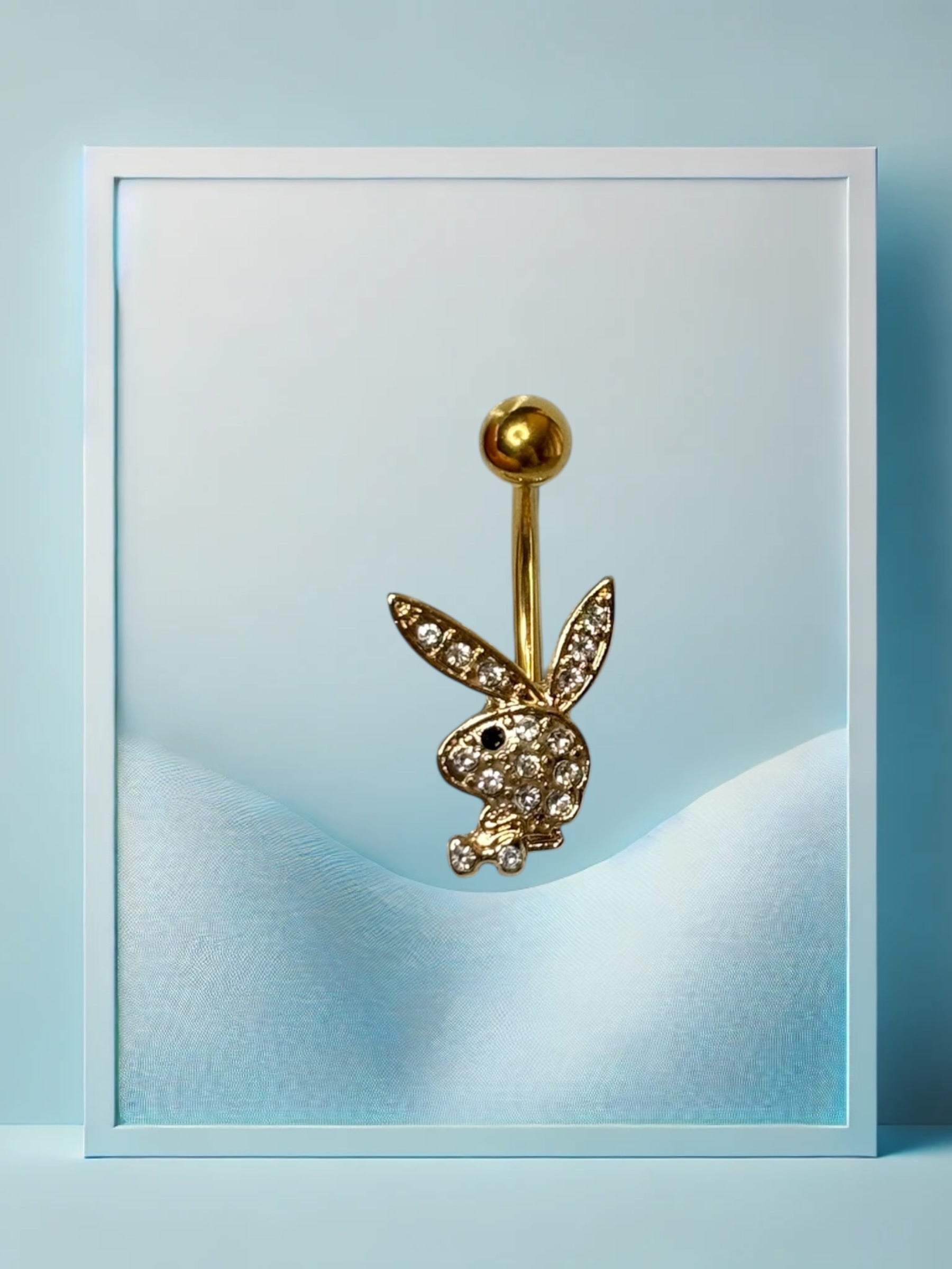 Golden Bunny Bauchpiercing