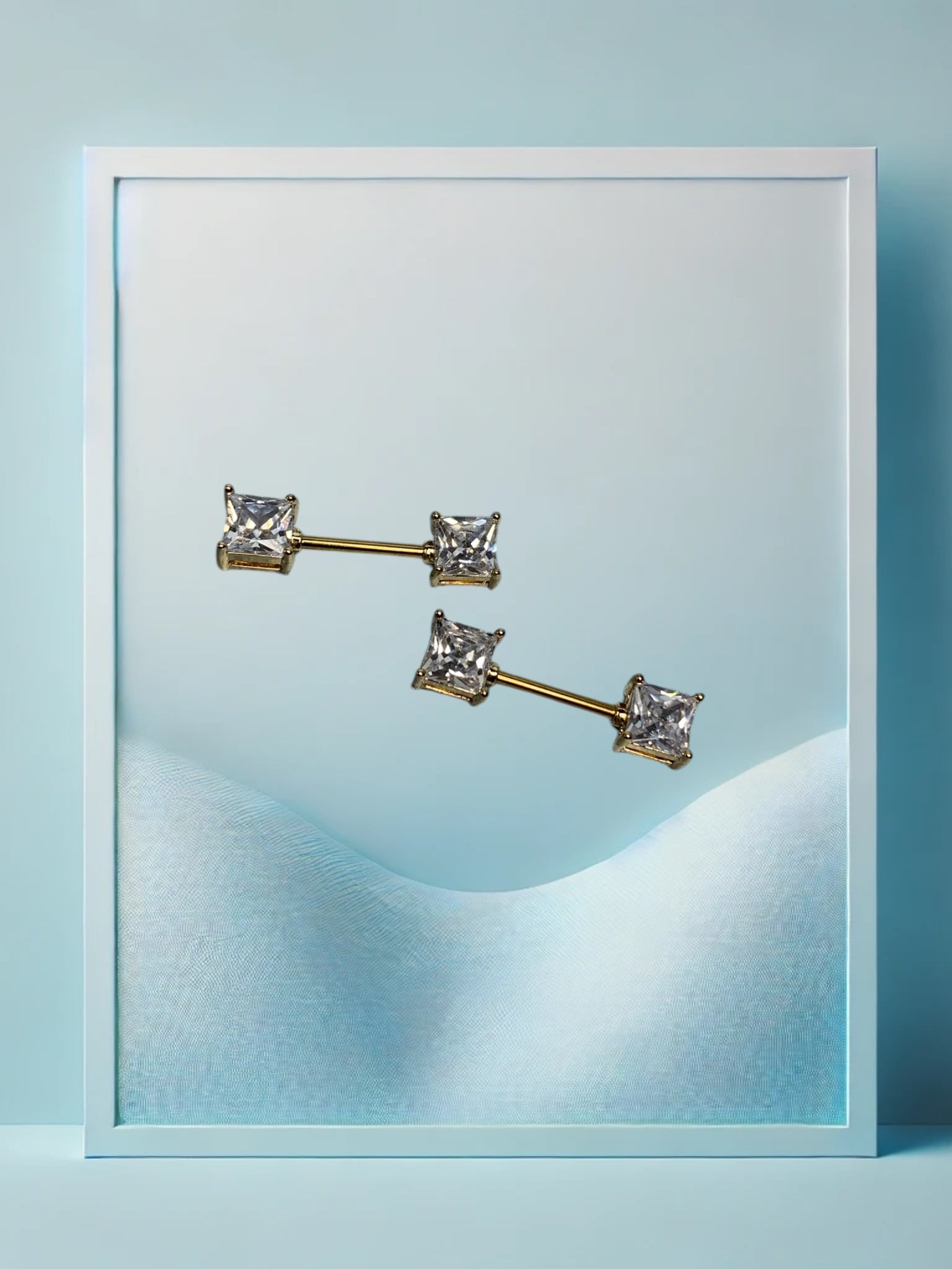Diamond Square Nippelpiercing - IcyBelly