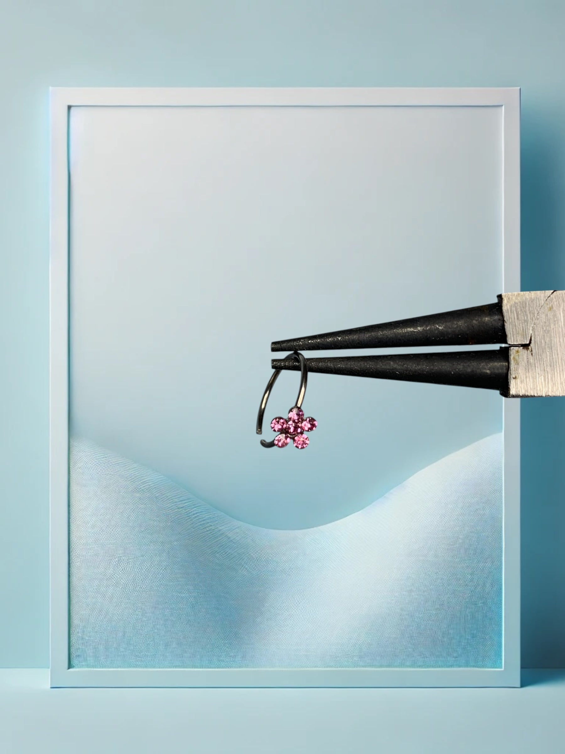 Pink Flower Nasenpiercing - IcyBelly